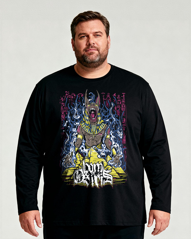 Born of Osiris Men's Big & Tall Long Sleeve Cotton T-Shirt