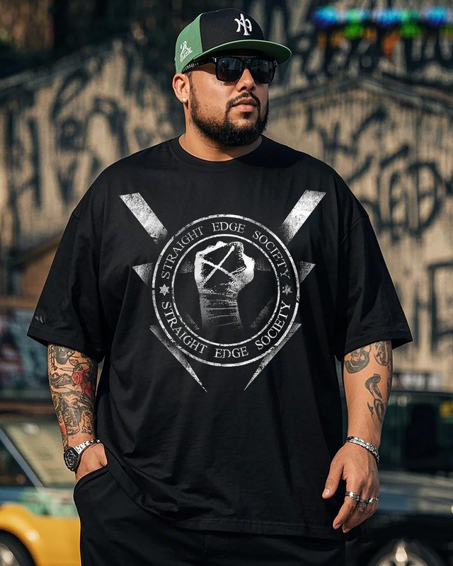 CM Punk Men's Plus Size Cotton T-Shirt