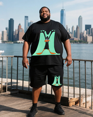 Daffy Duck Men's Plus Size T-Shirt & Shorts Suit