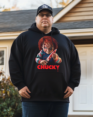 Men's Scary Chucky Cotton Big & Tall Hoodie