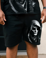 Creepy Masks Men's Plus Size T-Shirt & Shorts Set