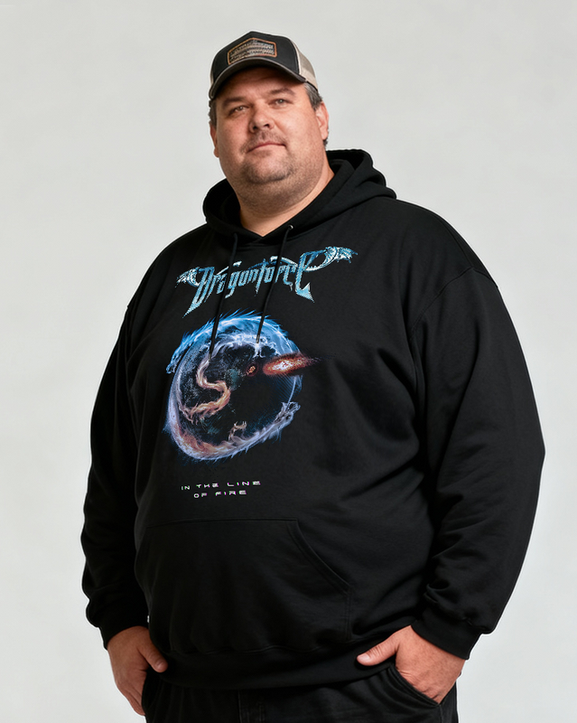 DRAGONFORCE Men's Cotton Big & Tall Hoodie