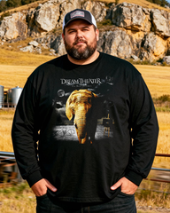 DREAM THEATER Men's Big & Tall Long Sleeve Cotton T-Shirt