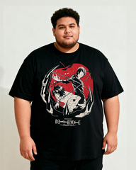 Death Note L & Light Red Apple Men's Big & Tall Cotton T-shirt