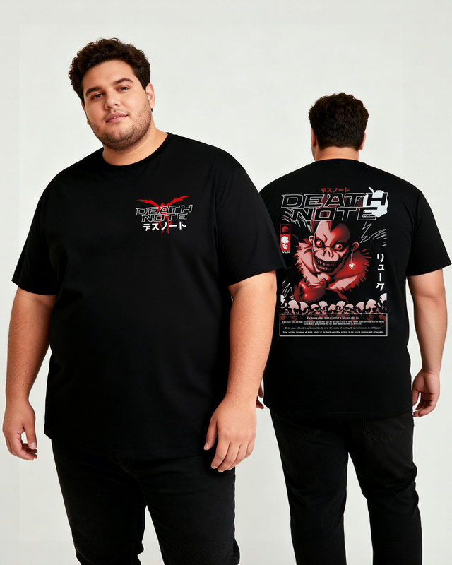 Death Note Ryuk Skulls Graphic Men's Big & Tall Cotton T-shirt