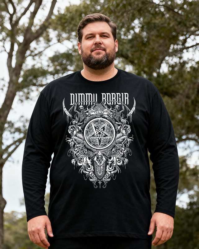 Dimmu Borgir Men's Big & Tall Long Sleeve Cotton T-Shirt