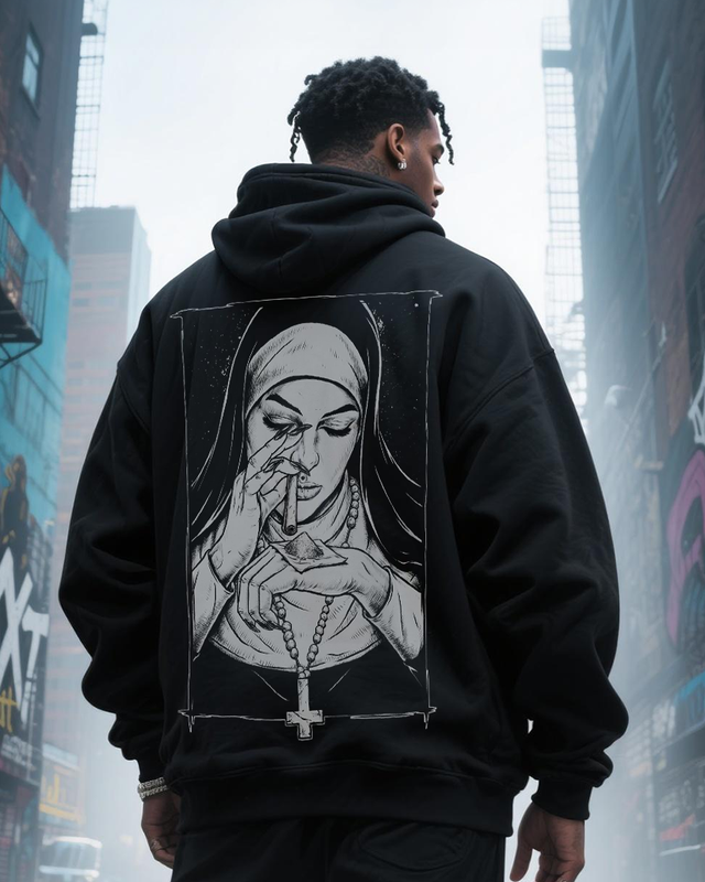 Drug Nun Me Men's Big & Tall Hoodie