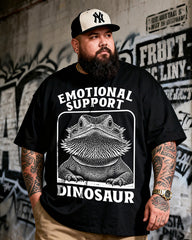 Men's Emotional Support Dinosaur Big & Tall Short Sleeve T-Shirt