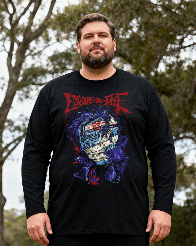 Escape the Fate Men's Big & Tall Long Sleeve Cotton T-Shirt
