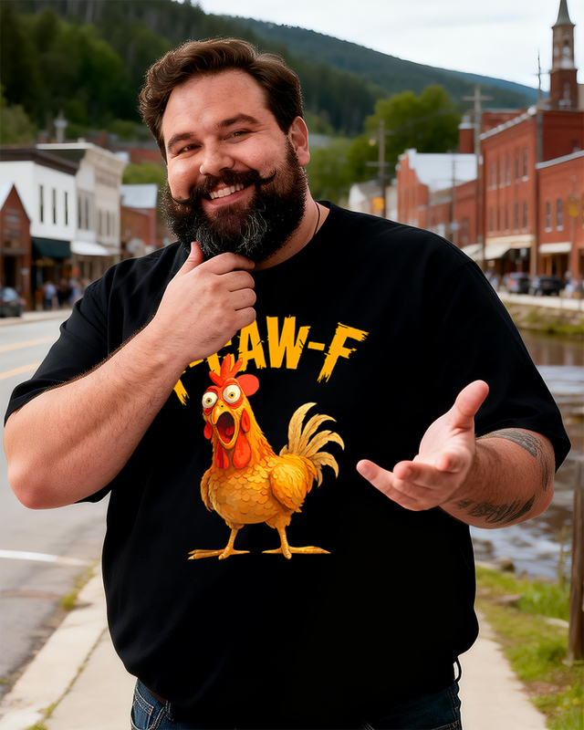 F-Caw-F Men's Plus Size Short Sleeve T-Shirt