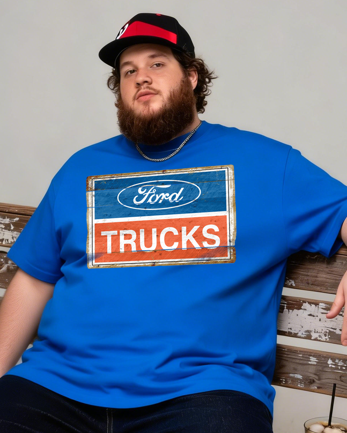 Ford Trucks Men's Plus Size Short Sleeve T-Shirt