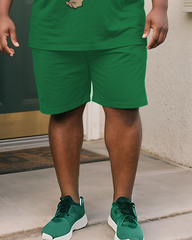 Fred Flintstone Men's Plus Size T-Shirt & Shorts Suit