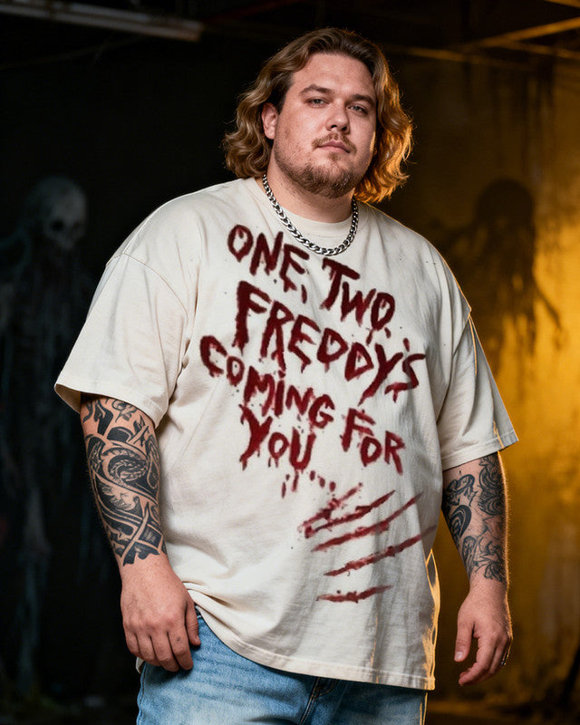 Freddy's Coming for You Men's Plus Size Short Sleeve T-Shirt