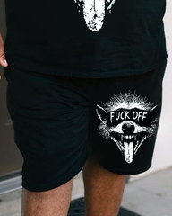 Fu*k Off Men's Plus Size T-Shirt & Shorts Set