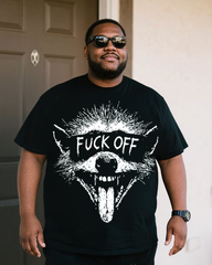 Fu*k Off Men's Plus Size T-Shirt & Shorts Set