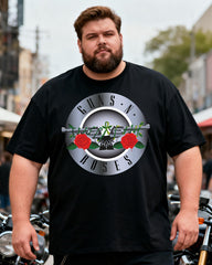 GUNS N ROSES Men's Music Big & Tall 100% Cotton T-Shirt