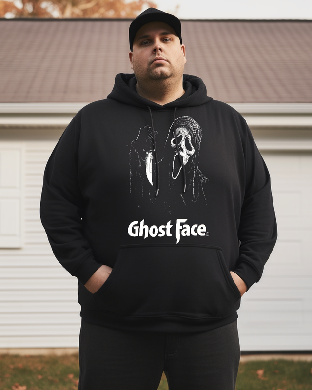 Men's Ghost Face Cotton Big & Tall Hoodie