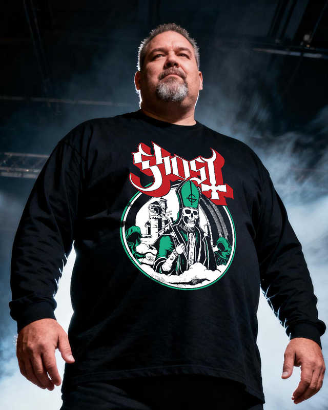 Ghost Men's Big & Tall Long Sleeve Cotton T-Shirt
