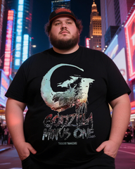 Godzilla Minus One Distressed Mineral Wash Men's Big & Tall Cotton T-shirt