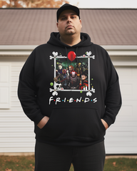 Men's HORROR LEGENDS FRIENDS SPOOF Cotton Big & Tall Hoodie