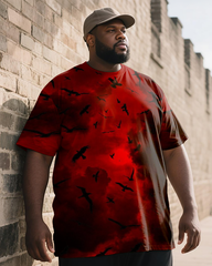 Demon Face Moon Men's Big & Tall Short Sleeve T-Shirt