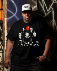 Halloween Friends Men's Cotton Big & Tall T-shirt