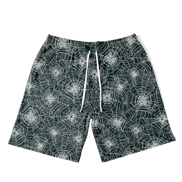 Men's Halloween Spider Web Plus Size T-Shirt & Short,