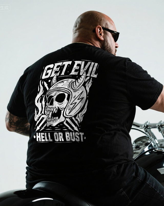 Hell or Bust Men's Big & Tall 100% Cotton T-Shirt