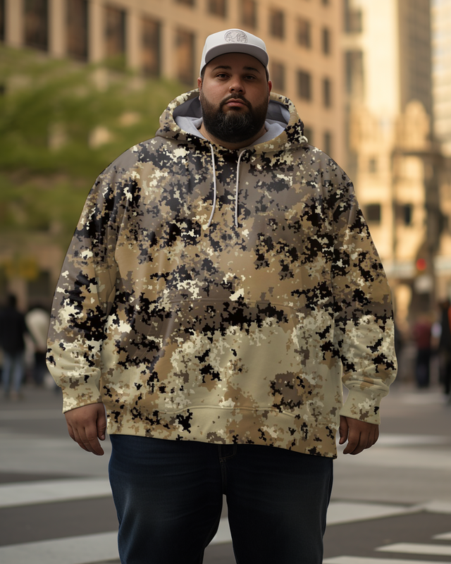 Sweat à capuche et pantalon camouflage de chasse grande taille pour hommes