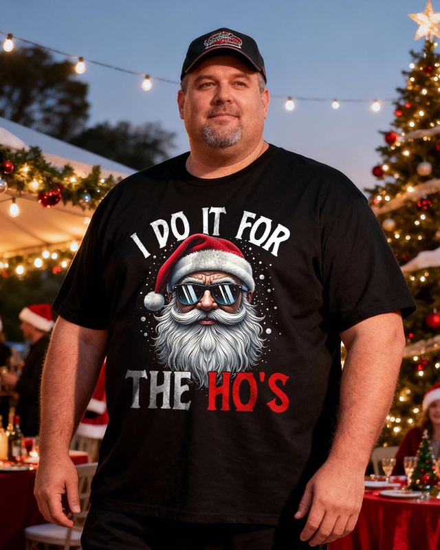 IDO IT FOR THE HO'S Men's Cotton Big & Tall T-shirt