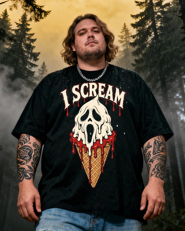 I Scream Men's Plus Size Short Sleeve T-Shirt
