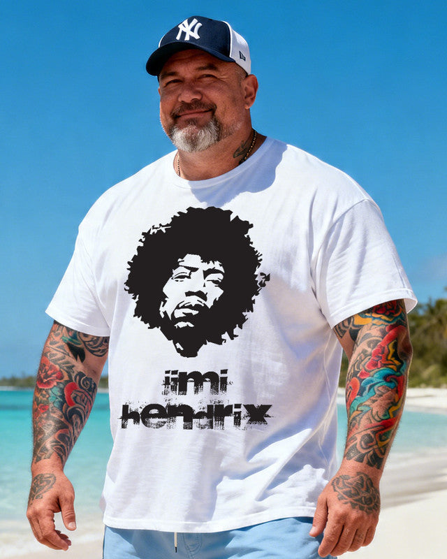 J HENDRIX Men's Music Big & Tall 100% Cotton T-Shirt