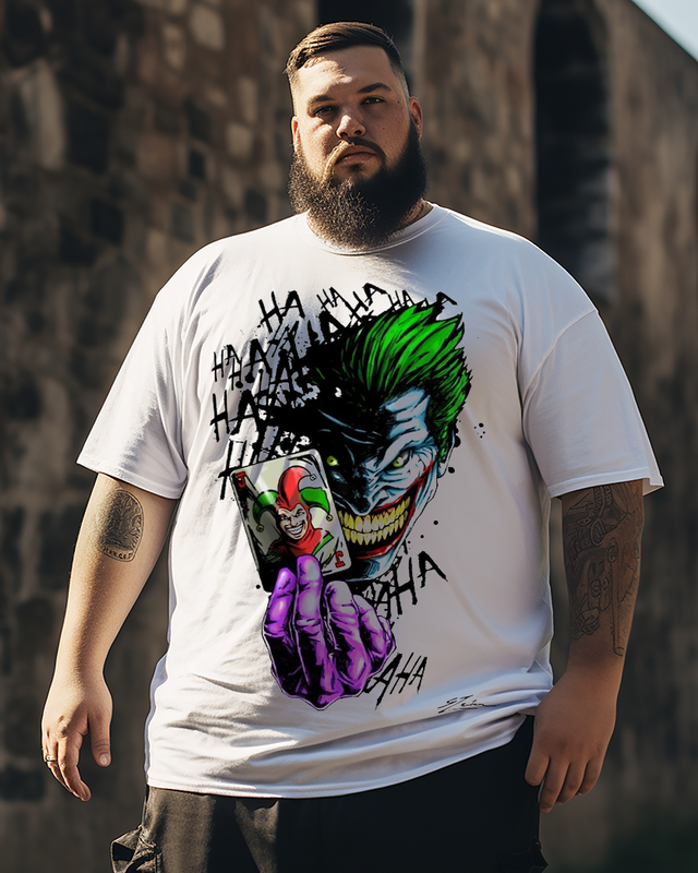 Men's JOKER Plus Size Short Sleeve T-Shirt