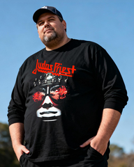 JUDAS PRIEST Men's Big & Tall Long Sleeve Cotton T-Shirt