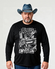 JUNGLE ROT Men's Big & Tall Long Sleeve Cotton T-Shirt