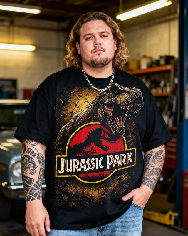JURASSIC PAPAK Men's Plus Size Short Sleeve T-Shirt
