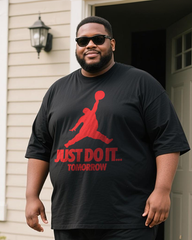 Just do it...tomorrowt Men's Plus Size T-Shirt & Shorts Suit