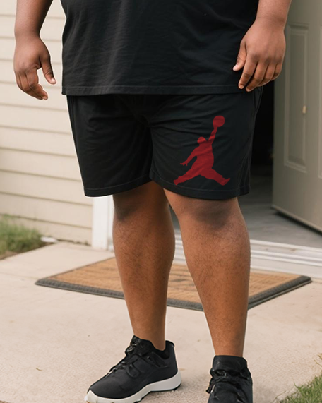 Just do it...tomorrowt Men's Plus Size T-Shirt & Shorts Suit