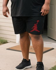 Just do it...tomorrowt Men's Plus Size T-Shirt & Shorts Suit