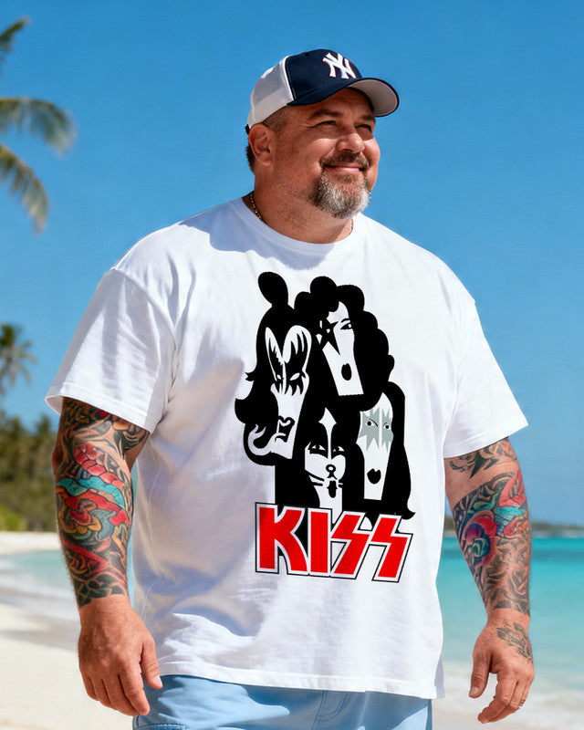 KISS ARMY Men's Music Big & Tall 100% Cotton T-Shirt