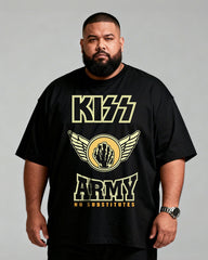 KISS ARMY Men's Music Big & Tall 100% Cotton T-Shirt