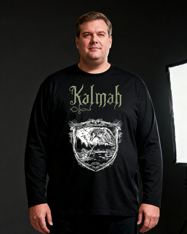 Kalmah Men's Big & Tall Long Sleeve Cotton T-Shirt