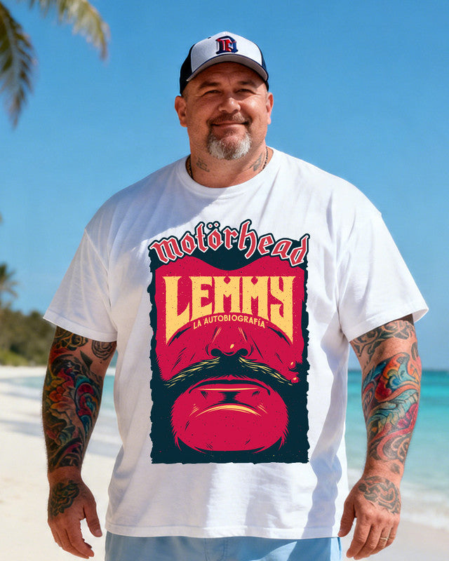 LEMMY Men's Music Big & Tall 100% Cotton T-Shirt