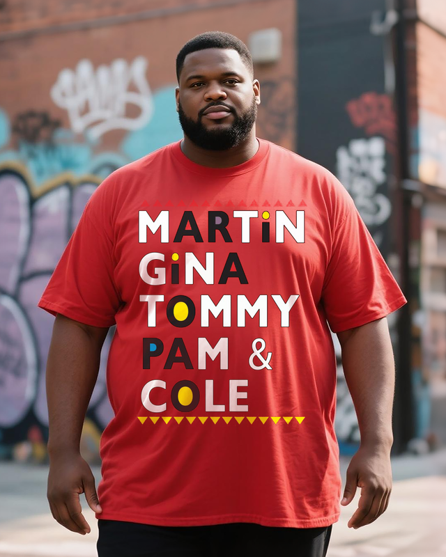 MARTIN-SHOW Men's Big & Tall Short Sleeve T-Shirt