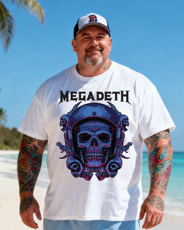MEGADETH Men's Music Big & Tall 100% Cotton T-Shirt