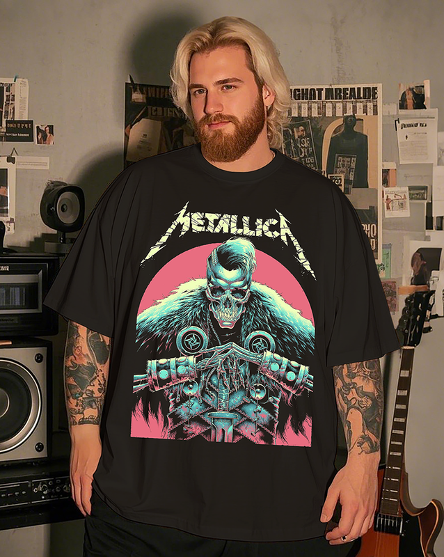 Metallica Copenhagen Men's Plus Size Cotton T-Shirt