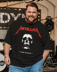 Metallica Fade To Black Men's Plus Size Cotton T-Shirt