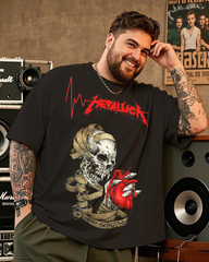 METALLICA Skull Men's Plus Size Cotton T-Shirt