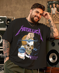 Metallica Damaged Justice Men's Plus Size Cotton T-Shirt