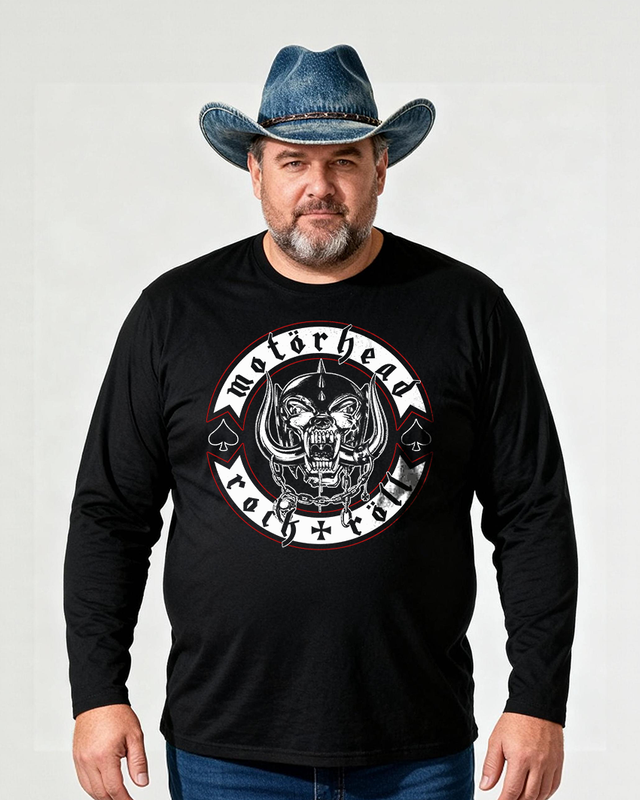 MOTORHEAD Men's Big & Tall Long Sleeve Cotton T-Shirt